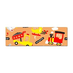 Seamless Pattern Cartoon With Transportation Vehicles Sticker Bumper (10 pack)