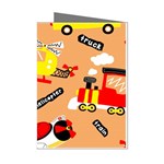 Seamless Pattern Cartoon With Transportation Vehicles Mini Greeting Cards (Pkg of 8) Left