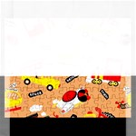 Seamless Pattern Cartoon With Transportation Vehicles Rectangular Jigsaw Puzzl Front