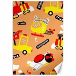 Seamless Pattern Cartoon With Transportation Vehicles Canvas 12  x 18  11.88 x17.36  Canvas - 1