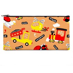 Seamless Pattern Cartoon With Transportation Vehicles Pencil Case