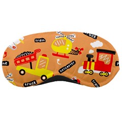 Seamless Pattern Cartoon With Transportation Vehicles Sleeping Mask