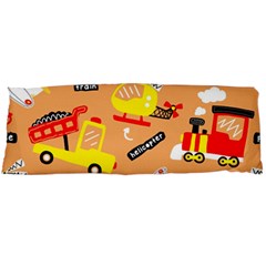 Seamless Pattern Cartoon With Transportation Vehicles Body Pillow Case (Dakimakura)