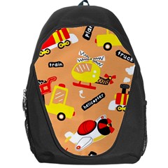 Seamless Pattern Cartoon With Transportation Vehicles Backpack Bag