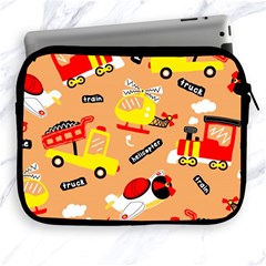 Seamless Pattern Cartoon With Transportation Vehicles Apple Ipad 2/3/4 Zipper Cases by Simbadda