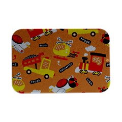 Seamless Pattern Cartoon With Transportation Vehicles Open Lid Metal Box (silver)   by Simbadda