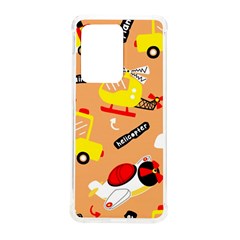 Seamless Pattern Cartoon With Transportation Vehicles Samsung Galaxy S20 Ultra 6 9 Inch Tpu Uv Case by Simbadda