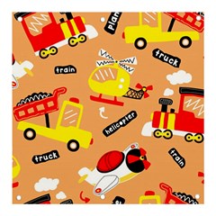 Seamless Pattern Cartoon With Transportation Vehicles Banner and Sign 3  x 3 