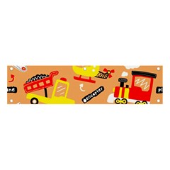 Seamless Pattern Cartoon With Transportation Vehicles Banner And Sign 4  X 1  by Simbadda