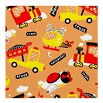 Seamless Pattern Cartoon With Transportation Vehicles Banner and Sign 4  x 4  Front