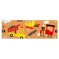 Seamless Pattern Cartoon With Transportation Vehicles Banner and Sign 6  x 2 