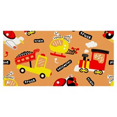 Seamless Pattern Cartoon With Transportation Vehicles Banner And Sign 6  X 3  by Simbadda