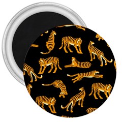 Seamless Exotic Pattern With Tigers 3  Magnets by Simbadda