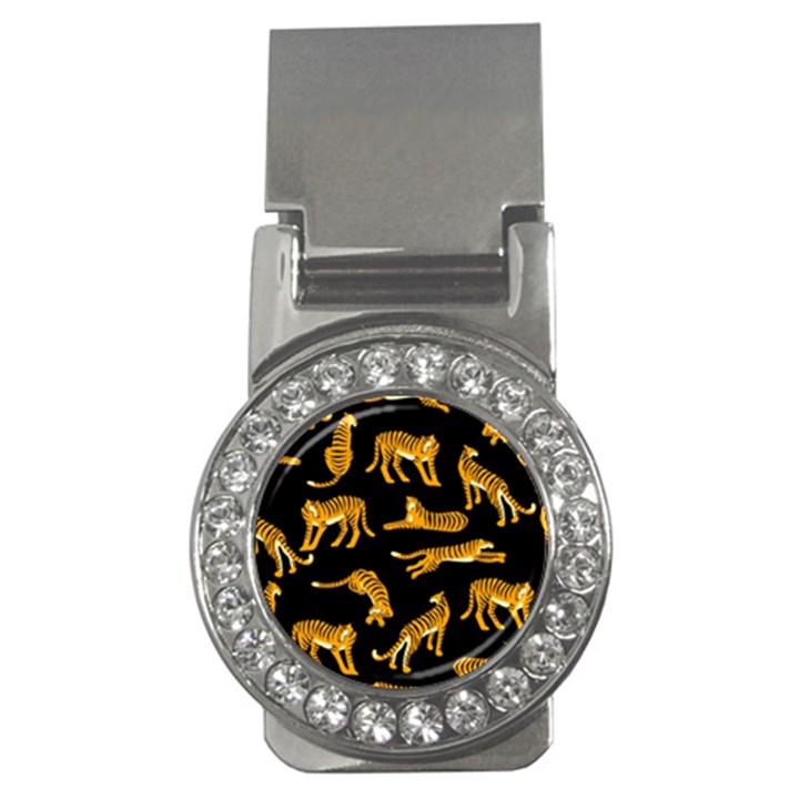 Seamless Exotic Pattern With Tigers Money Clips (CZ) 