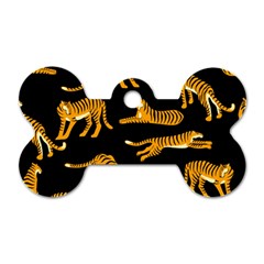 Seamless Exotic Pattern With Tigers Dog Tag Bone (two Sides) by Simbadda