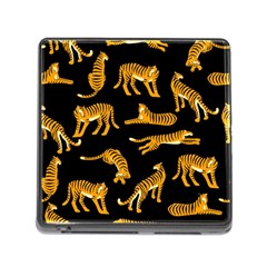 Seamless Exotic Pattern With Tigers Memory Card Reader (square 5 Slot) by Simbadda