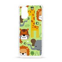 Seamless Pattern Vector With Animals Wildlife Cartoon Samsung Galaxy S20 6 2 Inch Tpu Uv Case by Simbadda