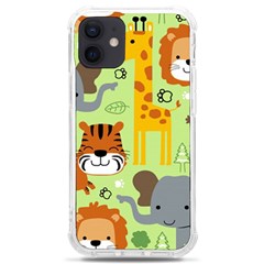 Seamless Pattern Vector With Animals Wildlife Cartoon Iphone 12 Mini Tpu Uv Print Case	 by Simbadda