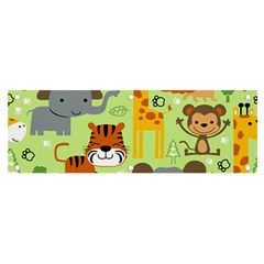 Seamless Pattern Vector With Animals Wildlife Cartoon Banner And Sign 6  X 2  by Simbadda