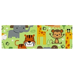 Seamless Pattern Vector With Animals Wildlife Cartoon Banner And Sign 12  X 4  by Simbadda