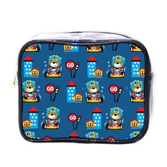 Racing-car-printing-set-cartoon-vector-pattern Mini Toiletries Bag (one Side) by Simbadda