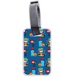 Racing-car-printing-set-cartoon-vector-pattern Luggage Tag (two sides) Back