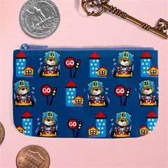 Racing-car-printing-set-cartoon-vector-pattern Large Coin Purse by Simbadda