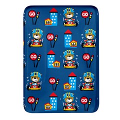 Racing-car-printing-set-cartoon-vector-pattern Rectangular Glass Fridge Magnet (4 Pack) by Simbadda