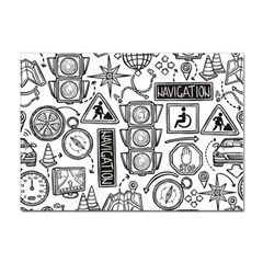 Navigation-seamless-pattern Sticker A4 (100 Pack) by Simbadda