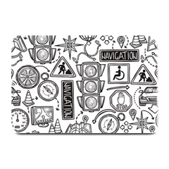 Navigation-seamless-pattern Plate Mats by Simbadda