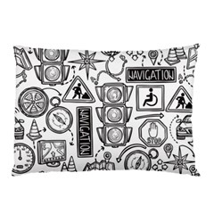 Navigation-seamless-pattern Pillow Case (two Sides) by Simbadda