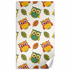 Background-with-owls-leaves-pattern Canvas 40  x 72 