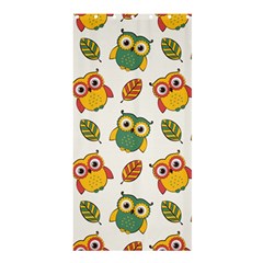 Background-with-owls-leaves-pattern Shower Curtain 36  x 72  (Stall) 