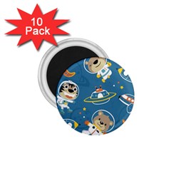 Seamless-pattern-funny-astronaut-outer-space-transportation 1 75  Magnets (10 Pack)  by Simbadda