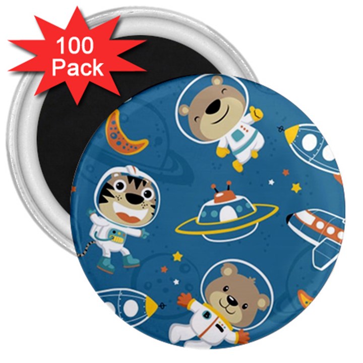 Seamless-pattern-funny-astronaut-outer-space-transportation 3  Magnets (100 pack)