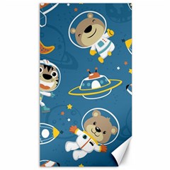 Seamless-pattern-funny-astronaut-outer-space-transportation Canvas 40  X 72  by Simbadda