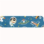 Seamless-pattern-funny-astronaut-outer-space-transportation Large Bar Mat 32 x8.5  Bar Mat