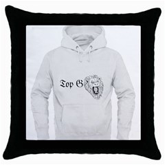 (2)dx Hoodie  Throw Pillow Case (black)