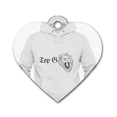 (2)dx Hoodie  Dog Tag Heart (two Sides)