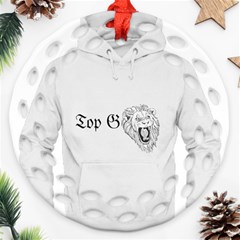 (2)dx Hoodie  Ornament (round Filigree)