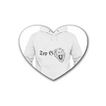 (2)Dx hoodie Rubber Heart Coaster (4 pack) Front