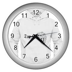 (2)dx Hoodie Wall Clock (silver) by Alldesigners