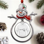 (2)Dx hoodie Metal Snowman Ornament Front