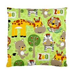 Funny Animals Cartoon Standard Cushion Case (one Side) by Simbadda