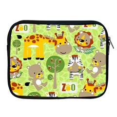 Funny Animals Cartoon Apple Ipad 2/3/4 Zipper Cases by Simbadda