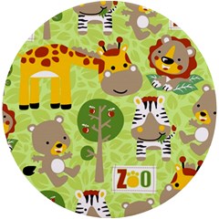 Funny Animals Cartoon Uv Print Round Tile Coaster