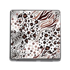 Mix Animal Skin Prints Seamless Pattern Vector Memory Card Reader (square 5 Slot) by Simbadda