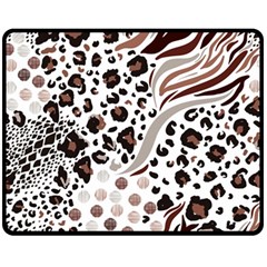 Mix Animal Skin Prints Seamless Pattern Vector Fleece Blanket (Medium)