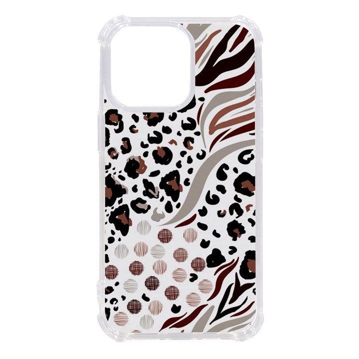 Mix Animal Skin Prints Seamless Pattern Vector iPhone 13 Pro TPU UV Print Case