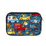 Seamless Pattern Vehicles Cartoon With Funny Drivers Apple MacBook Pro 13  Zipper Case Front